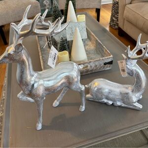 NWT Pair of Beautiful Silver Deer